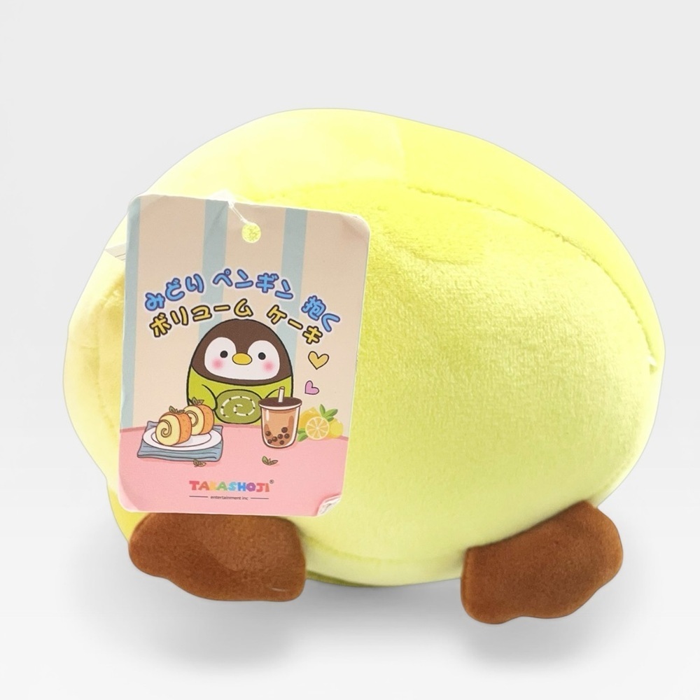 Takashoji Matcha Penguin Green Roll Cake 6" Plush Stuffed Animal Kawaii NWT - Picture 3 of 7